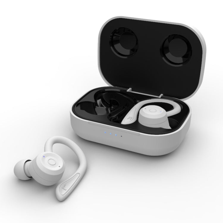 T20 TWS Bluetooth Hooks Cuffie sportive wireless con scatola di ricarica Auricolari impermeabili IPX6 con cancellazione del rumore