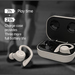 T20 TWS Bluetooth Hooks Cuffie sportive wireless con scatola di ricarica Auricolari impermeabili IPX6 con cancellazione del rumore