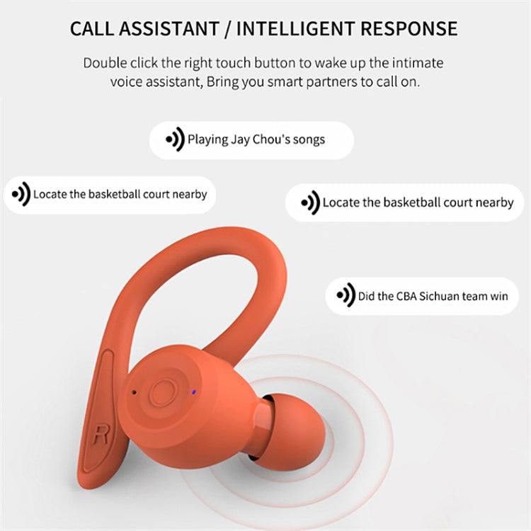 T20 TWS Bluetooth Hooks Cuffie sportive wireless con scatola di ricarica Auricolari impermeabili IPX6 con cancellazione del rumore