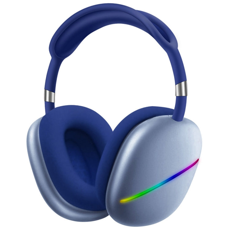 AKZ MAX10 Cuffie musicali Bluetooth wireless RGB montate sulla testa con microfono, supporta la scheda TF