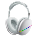 AKZ MAX10 Cuffie musicali Bluetooth wireless RGB montate sulla testa con microfono, supporta la scheda TF