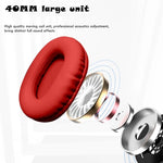 AKZ MAX10 Cuffie musicali Bluetooth wireless RGB montate sulla testa con microfono, supporta la scheda TF