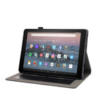 Custodia in pelle PU pieghevole orizzontale da lavoro con supporto a due pieghe, slot per schede e slot per penna, For Amazon Kindle Fire HD 10 2021