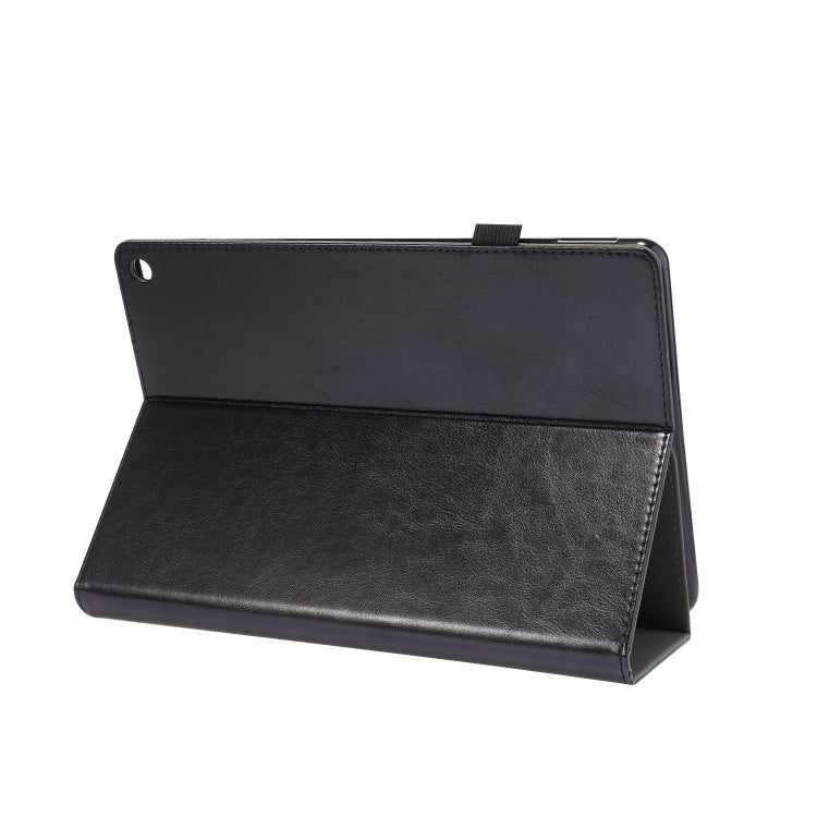 Custodia in pelle PU pieghevole orizzontale da lavoro con supporto a due pieghe, slot per schede e slot per penna, For Amazon Kindle Fire HD 10 2021