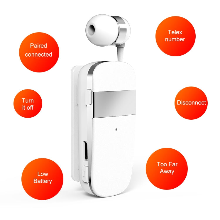 K53 Auricolare Bluetooth stereo senza fili Le chiamate ricordano le vibrazioni Usura-Clip Driver Auriculares Auricolare per telefono