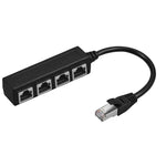 Splitter Ethernet adattatore cavo Ethernet LAN da 1 maschio a 4 femmine