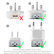 Adattatore di alimentazione XJ01 da 2 pezzi per caricabatterie iPad 10W 12W e caricabatterie serie MacBook, spina europea, EU Plug