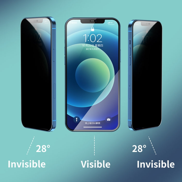 ENKAY Hat-Prince Full Coverage 28 Degree Privacy Screen Protector Pellicola in vetro temperato anti-spia, For iPhone 12 / 12 Pro, For iPhone 12 mini, For iPhone 12 Pro Max, For iPhone 11 Pro / XS / X, For iPhone 11 / XR, For iPhone 11 Pro Max