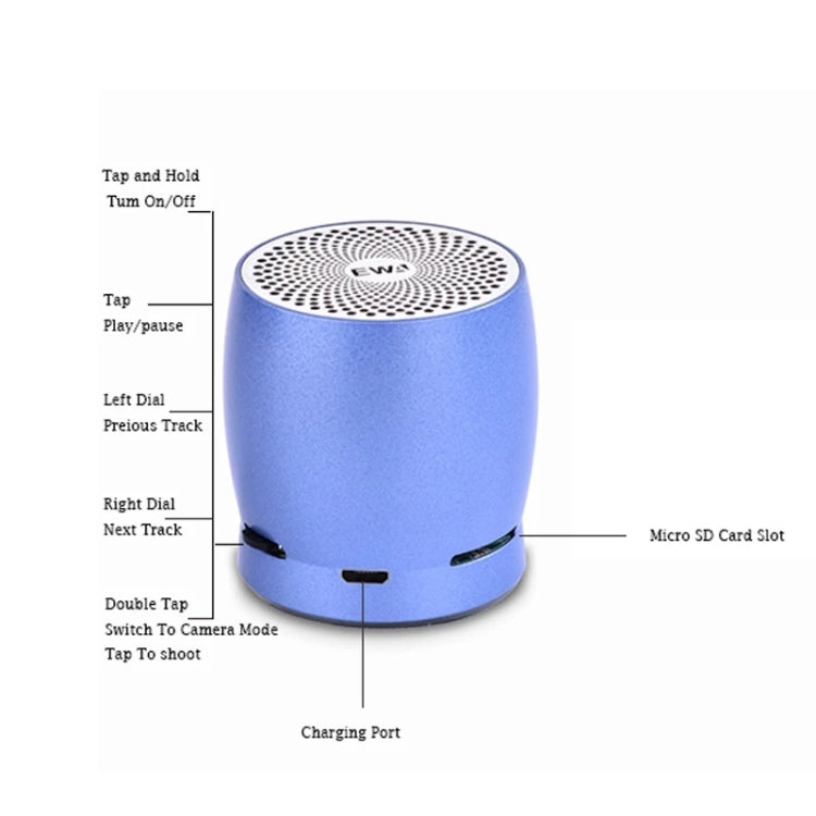 EWA A1 Altoparlante wireless Bluetooth TWS portatile IPX5 Supporto impermeabile TF Card