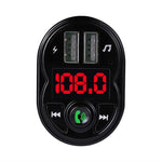 X1 Kit vivavoce per auto Trasmettitore FM Ricevitore audio wireless Lettore MP3 Caricatore rapido doppio USB, X1