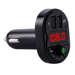 X1 Kit vivavoce per auto Trasmettitore FM Ricevitore audio wireless Lettore MP3 Caricatore rapido doppio USB, X1