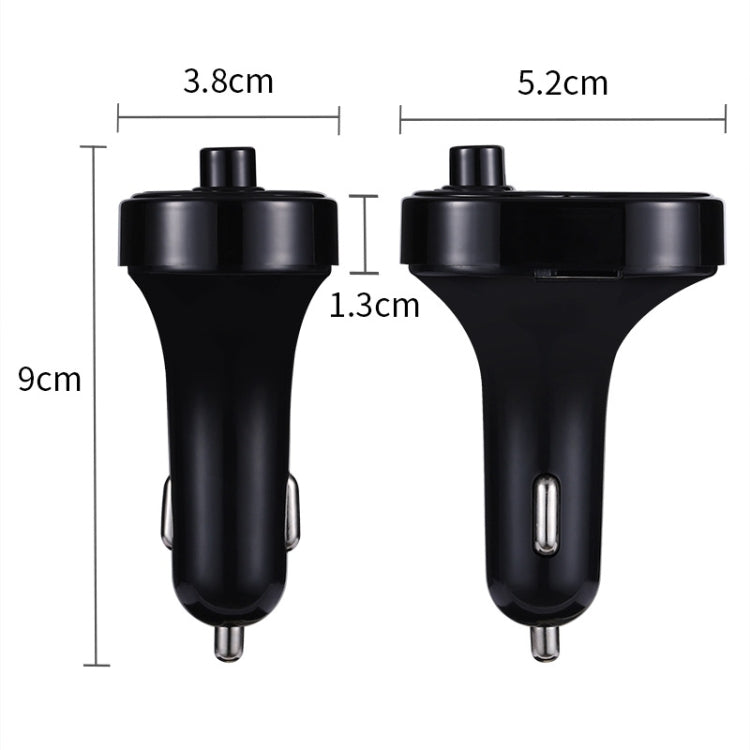 X1 Kit vivavoce per auto Trasmettitore FM Ricevitore audio wireless Lettore MP3 Caricatore rapido doppio USB, X1