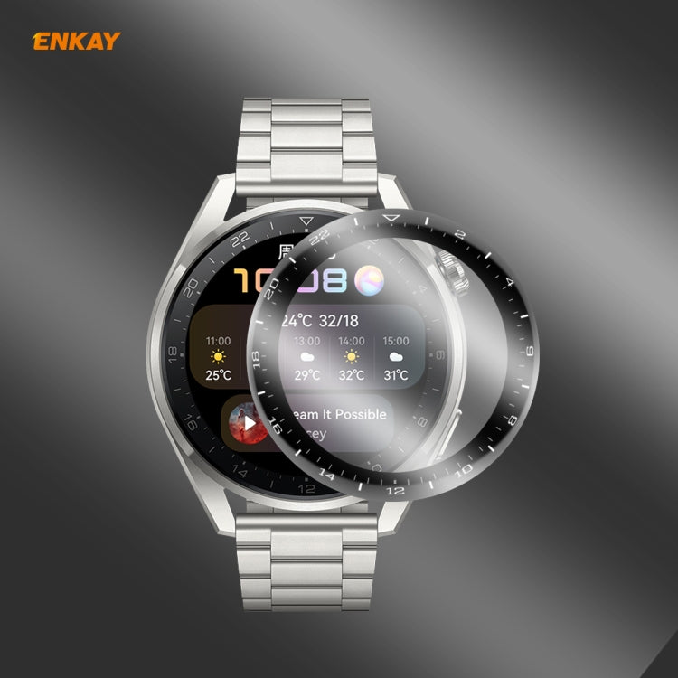 Per Huawei WATCH 3 Pro 48mm ENKAY Hat-Prince 3D Full Coverage Soft PC Edge + Pellicola proteggi schermo PMMA HD, 1 PC, 2 PCS, 5 PCS, 10 PCS