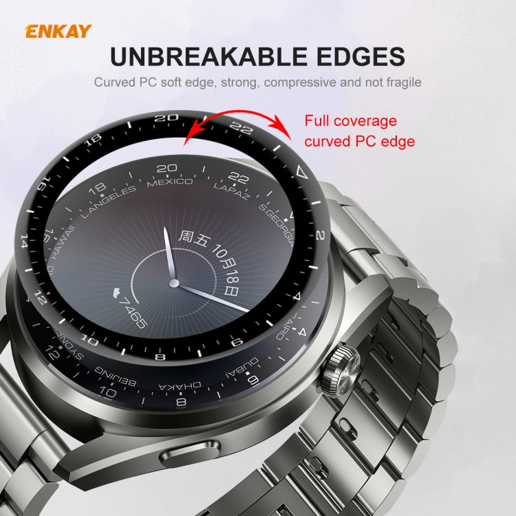 Per Huawei WATCH 3 Pro 48mm ENKAY Hat-Prince 3D Full Coverage Soft PC Edge + Pellicola proteggi schermo PMMA HD, 1 PC, 2 PCS, 5 PCS, 10 PCS