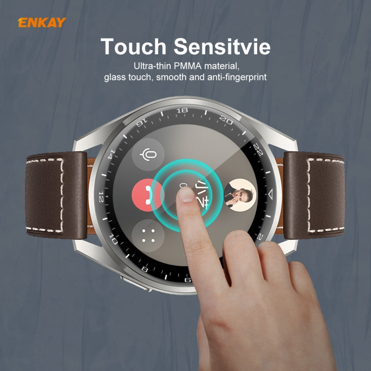 Per Huawei WATCH 3 Pro 48mm ENKAY Hat-Prince 3D Full Coverage Soft PC Edge + Pellicola proteggi schermo PMMA HD, 1 PC, 2 PCS, 5 PCS, 10 PCS