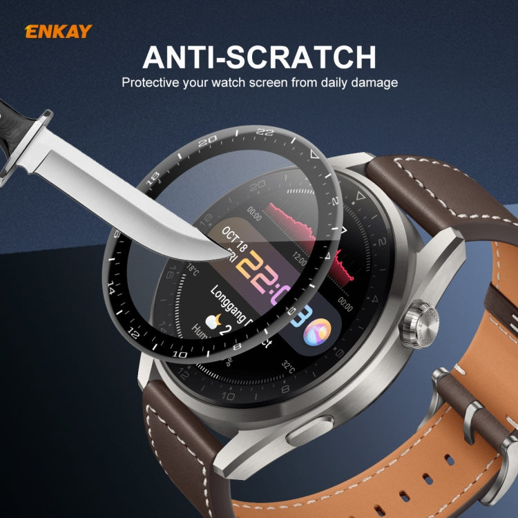 Per Huawei WATCH 3 Pro 48mm ENKAY Hat-Prince 3D Full Coverage Soft PC Edge + Pellicola proteggi schermo PMMA HD, 1 PC, 2 PCS, 5 PCS, 10 PCS