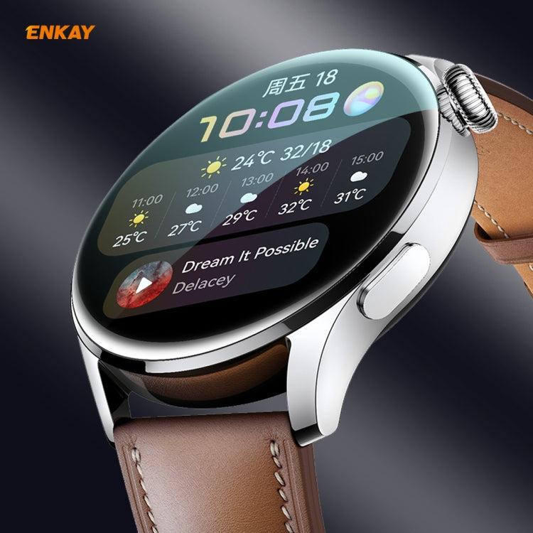 Per Huawei WATCH 3 46mm ENKAY Hat-Prince 3D Full Coverage Soft PC Edge + Pellicola proteggi schermo PMMA HD, For Huawei WATCH 3 46mm (1 PC), For Huawei WATCH 3 46mm (2 PCS), For Huawei WATCH 3 46mm (5 PCS), For Huawei WATCH 3 46mm (10 PCS)