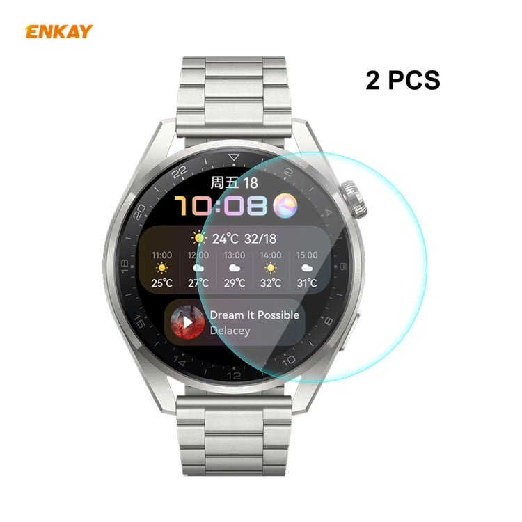 Per Huawei WATCH 3 Pro 48mm ENKAY Hat-Prince 0.2mm 9H 2.15D Pellicola protettiva per schermo in vetro temperato con bordo curvo, For Huawei WATCH 3 Pro 48mm (1 PC), For Huawei WATCH 3 Pro 48mm (2 PCS), For Huawei WATCH 3 Pro 48mm (5 PCS)               ...
