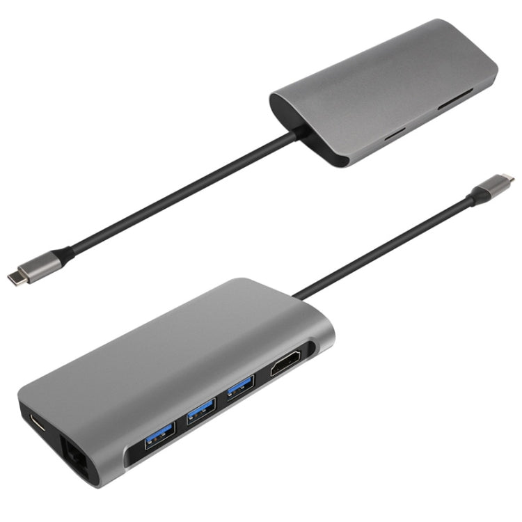 Adattatore HUB USB-C 8 in 1 con HDMI e porte USB 3.0