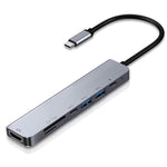 Hub USB-C 7 in 1 con HDMI 4K, SD/TF, 2 USB-C, 2 USB 3.0