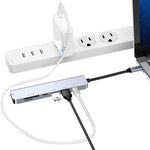 Hub USB-C 7 in 1 con HDMI 4K, SD/TF, 2 USB-C, 2 USB 3.0