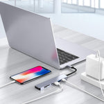 Hub USB-C 7 in 1 con HDMI 4K, SD/TF, 2 USB-C, 2 USB 3.0