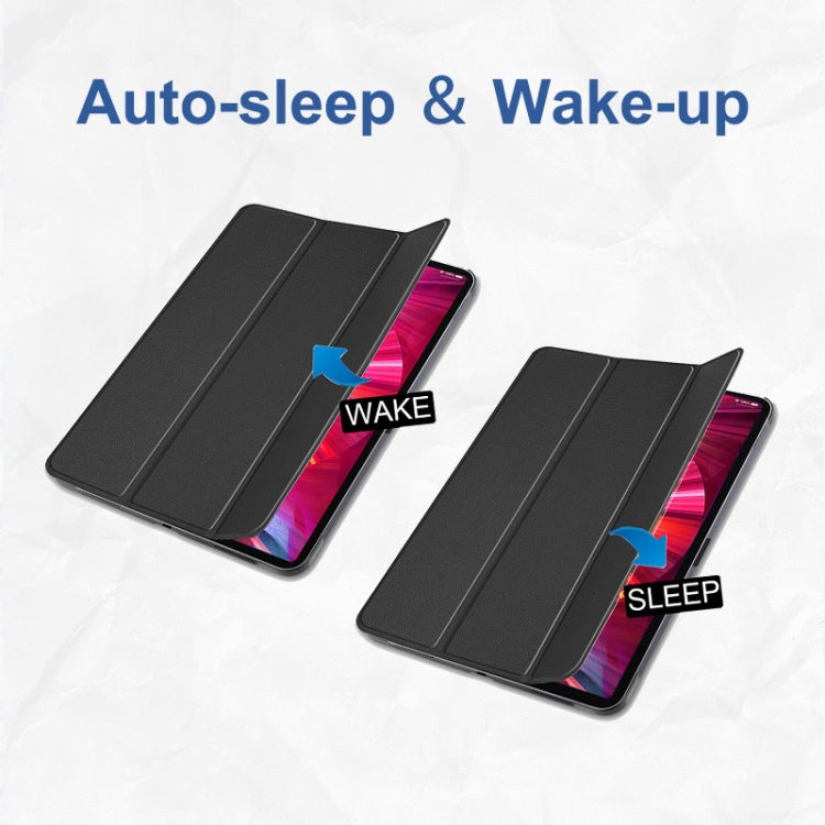 ENKAY 3-Folding Custodia antiurto per PC Custer Texture Custodia in pelle PU con supporto e funzione Sleep / Wake-up per iPad Pro 11 2021/2020, For iPad Pro 11 2022 / 2021 / 2020