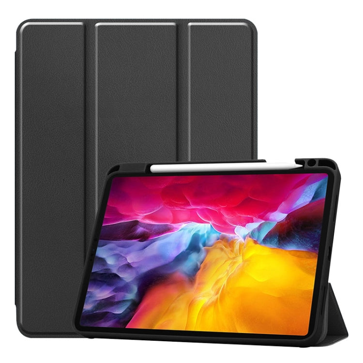 ENKAY 3-Folding Custodia in TPU antiurto Custer Texture Custodia in pelle PU con slot per matite e supporto e funzione Sleep / Wake-up per iPad Pro 11 2021/2020