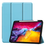 ENKAY 3-Folding Custodia in TPU antiurto Custer Texture Custodia in pelle PU con slot per matite e supporto e funzione Sleep / Wake-up per iPad Pro 11 2021/2020