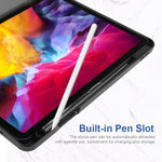 ENKAY 3-Folding Custodia in TPU antiurto Custer Texture Custodia in pelle PU con slot per matite e supporto e funzione Sleep / Wake-up per iPad Pro 11 2021/2020