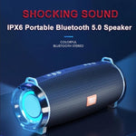 T&G TG192 LED lampeggiante Altoparlante Bluetooth stereo portatile wireless Bass 3D, supporto scheda FM / TF / USB