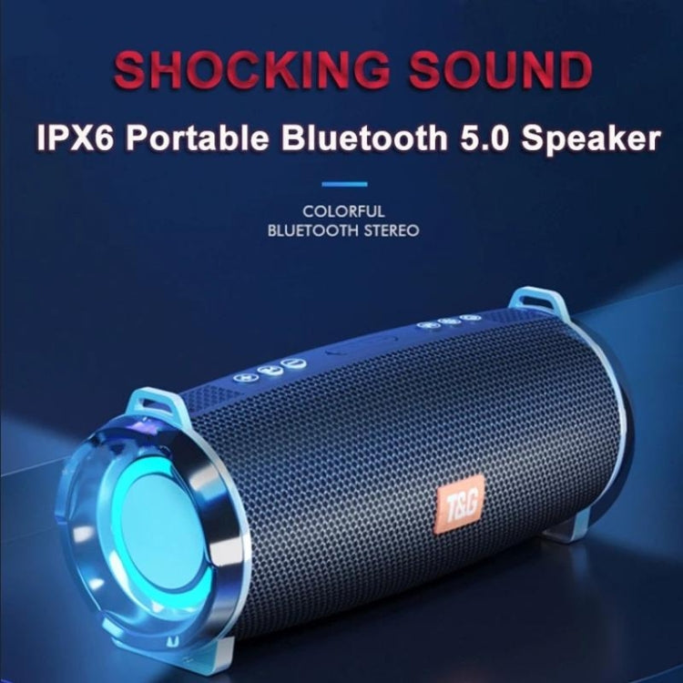 T&G TG192 LED lampeggiante Altoparlante Bluetooth stereo portatile wireless Bass 3D, supporto scheda FM / TF / USB