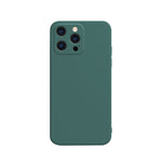 Custodia in flanella fodera in silicone liquido con bordo dritto a cubo in tinta unita, For iPhone 13 Pro Max, For iPhone 13 Pro