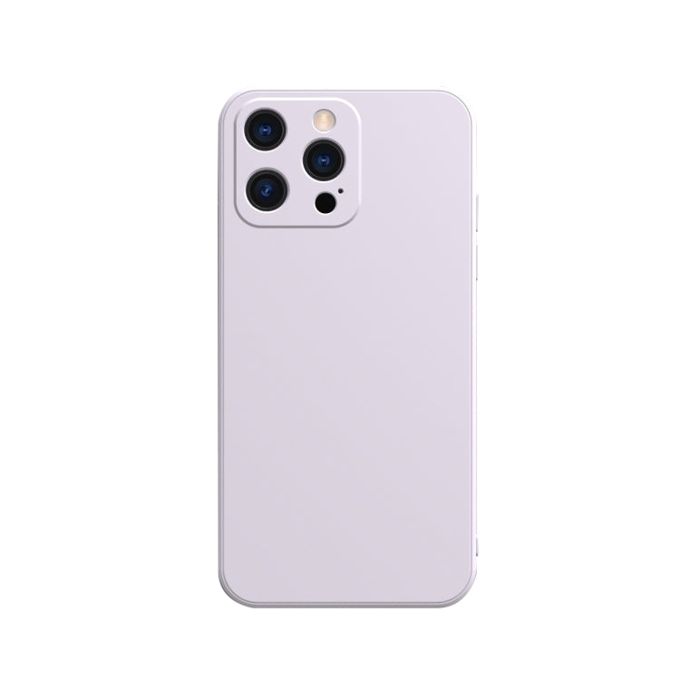 Custodia in flanella fodera in silicone liquido con bordo dritto a cubo in tinta unita, For iPhone 13 Pro Max, For iPhone 13 Pro
