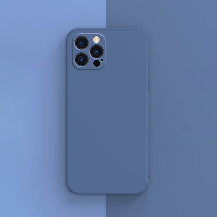 Custodia in flanella fodera in silicone liquido con bordo dritto a cubo in tinta unita, For iPhone 13 Pro Max, For iPhone 13 Pro