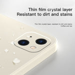 Custodia in flanella fodera in silicone liquido con bordo dritto a cubo in tinta unita, For iPhone 13 Pro Max, For iPhone 13 Pro