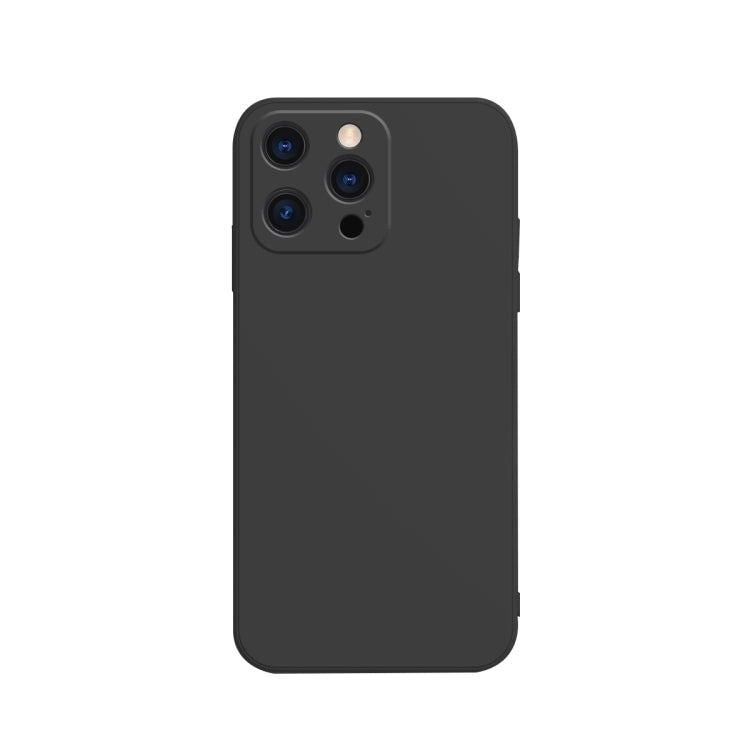 Custodia in flanella fodera in silicone liquido con bordo dritto a cubo in tinta unita, For iPhone 13 Pro Max, For iPhone 13 Pro
