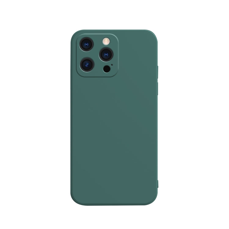 Custodia in flanella fodera in silicone liquido con bordo dritto a cubo in tinta unita, For iPhone 13 Pro Max, For iPhone 13 Pro