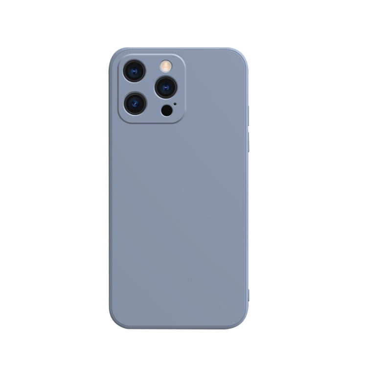 Custodia in flanella fodera in silicone liquido con bordo dritto a cubo in tinta unita, For iPhone 13 Pro Max, For iPhone 13 Pro