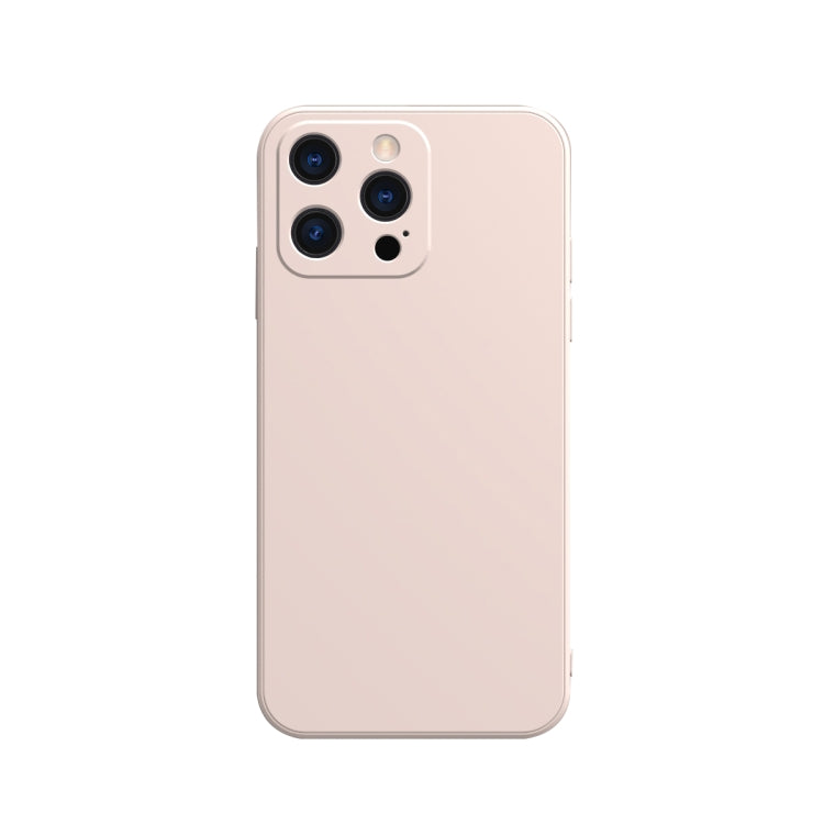 Custodia in flanella fodera in silicone liquido con bordo dritto a cubo in tinta unita, For iPhone 13 Pro Max, For iPhone 13 Pro