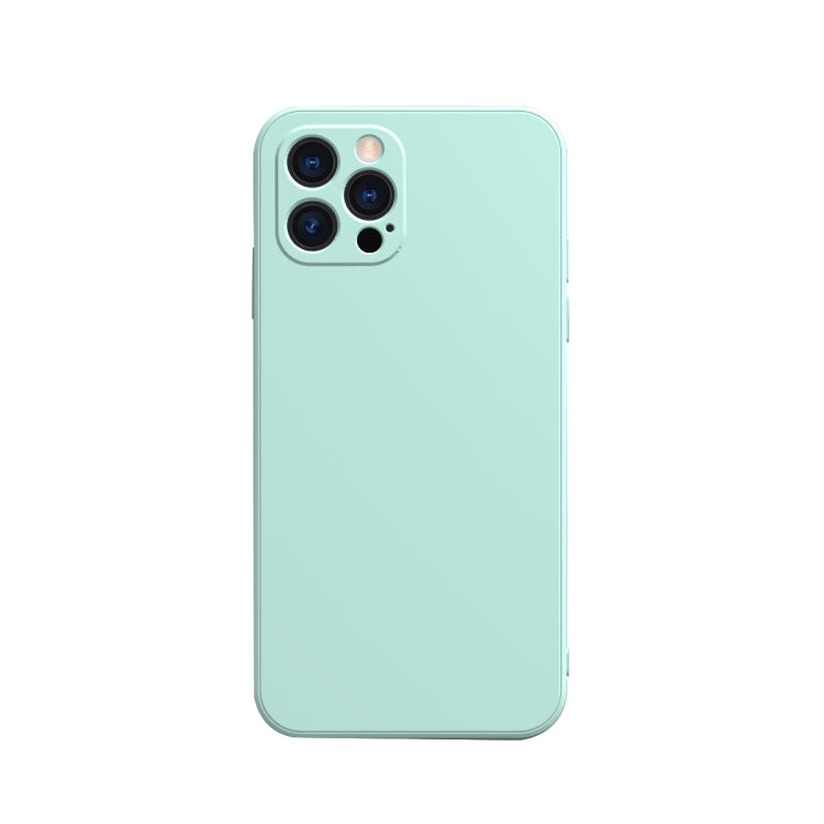 Custodia in flanella fodera in silicone liquido con bordo dritto a cubo in tinta unita, For iPhone 13 Pro Max, For iPhone 13 Pro