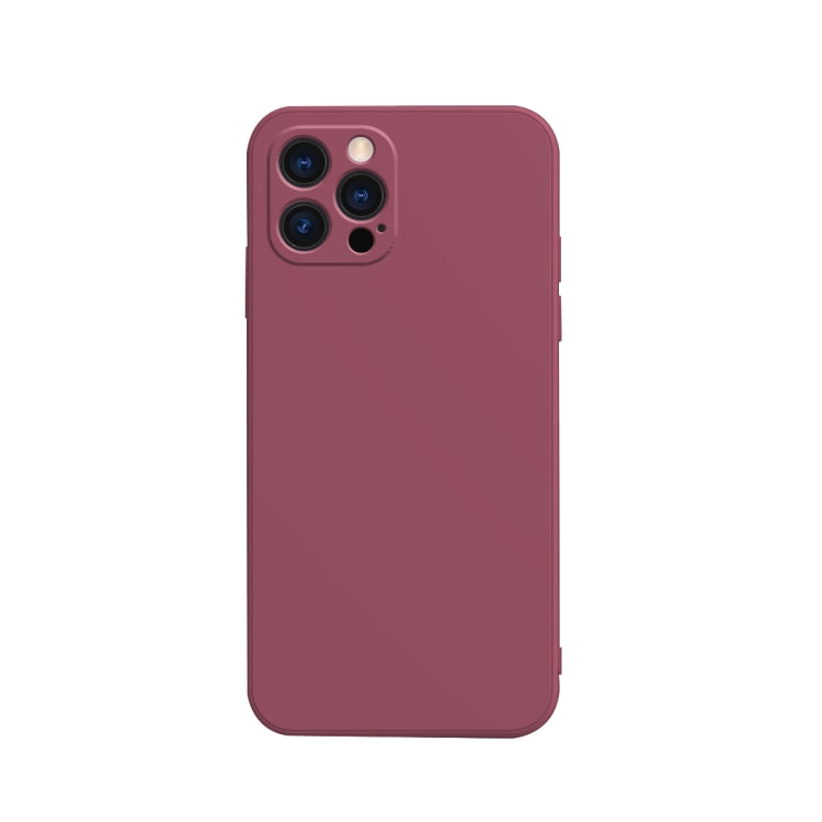 Custodia in flanella fodera in silicone liquido con bordo dritto a cubo in tinta unita, For iPhone 13 Pro Max, For iPhone 13 Pro
