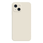Custodia in flanella fodera in silicone liquido con bordo dritto a cubo in tinta unita, For iPhone 13 mini, For iPhone 13