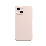Custodia in flanella fodera in silicone liquido con bordo dritto a cubo in tinta unita, For iPhone 13 mini, For iPhone 13