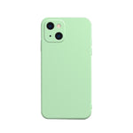 Custodia in flanella fodera in silicone liquido con bordo dritto a cubo in tinta unita, For iPhone 13 mini, For iPhone 13