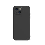 Custodia in flanella fodera in silicone liquido con bordo dritto a cubo in tinta unita, For iPhone 13 mini, For iPhone 13