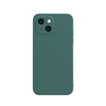 Custodia in flanella fodera in silicone liquido con bordo dritto a cubo in tinta unita, For iPhone 13 mini, For iPhone 13