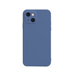 Custodia in flanella fodera in silicone liquido con bordo dritto a cubo in tinta unita, For iPhone 13 mini, For iPhone 13
