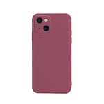 Custodia in flanella fodera in silicone liquido con bordo dritto a cubo in tinta unita, For iPhone 13 mini, For iPhone 13