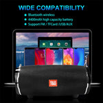 T&G TG187 Altoparlante Bluetooth Wireless Bass Surround portatile impermeabile con tracolla, supporto scheda FM / TF